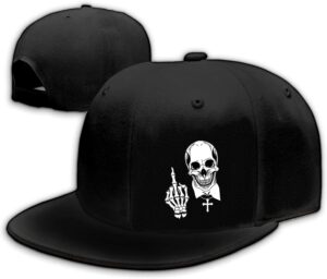 skull middle finger flat bill hat skeleton hand christian jesus snapback hats for men adjustable baseball cap fitted cool rock n roll caps hip hop