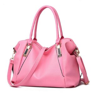 Yarn Tote Roomy Fashion Womens Handbags Ladies Purse Satchel Shoulder Bags Tote Leather Tote Bag for (Pink, One Size)