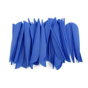 3 Inch Arrow Fletching Vanes Plastic Feather for DIY Archery Hunting Targeting Arrows(Pack of 50)