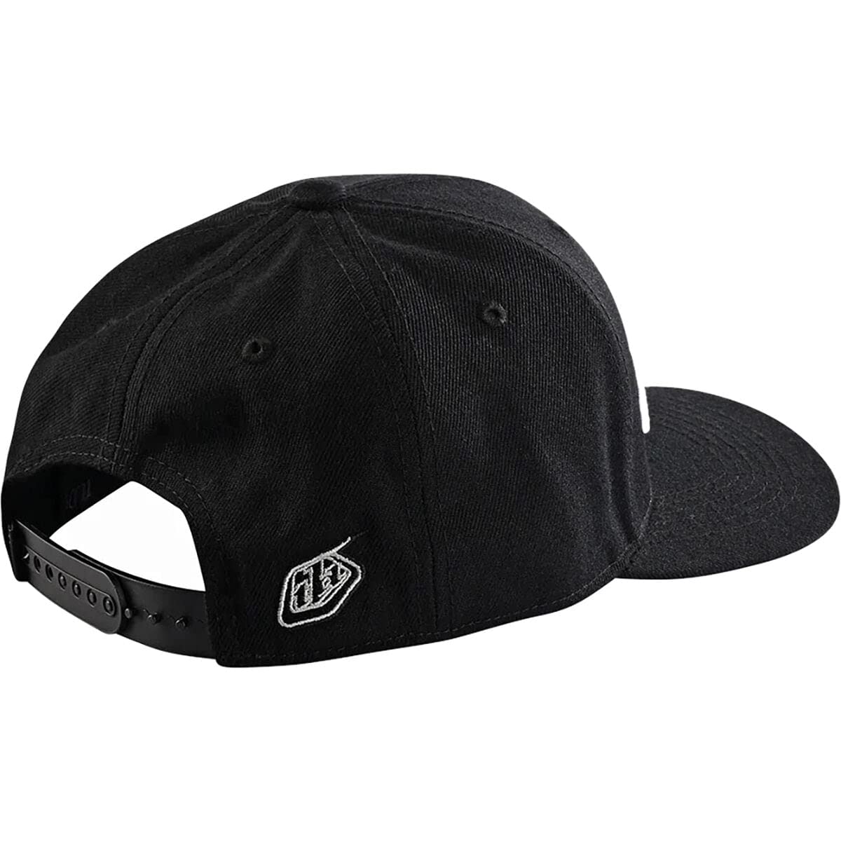 Troy Lee Designs Curved Snapback Hat, Signature Black/White, OSFA