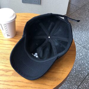 Cartoon Baseball Cap Embroidery and Printing Sun Hats Men Women Hip Hop Baseball Hat for Outdoor Sports Decoration (Black)