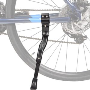 lumintrail rear mount bike kickstand - bike kick stands for adult mountain, cruiser and road bicycle - quick adjust height kickstand fits most 24, 26, 27.5, 29 inch bike