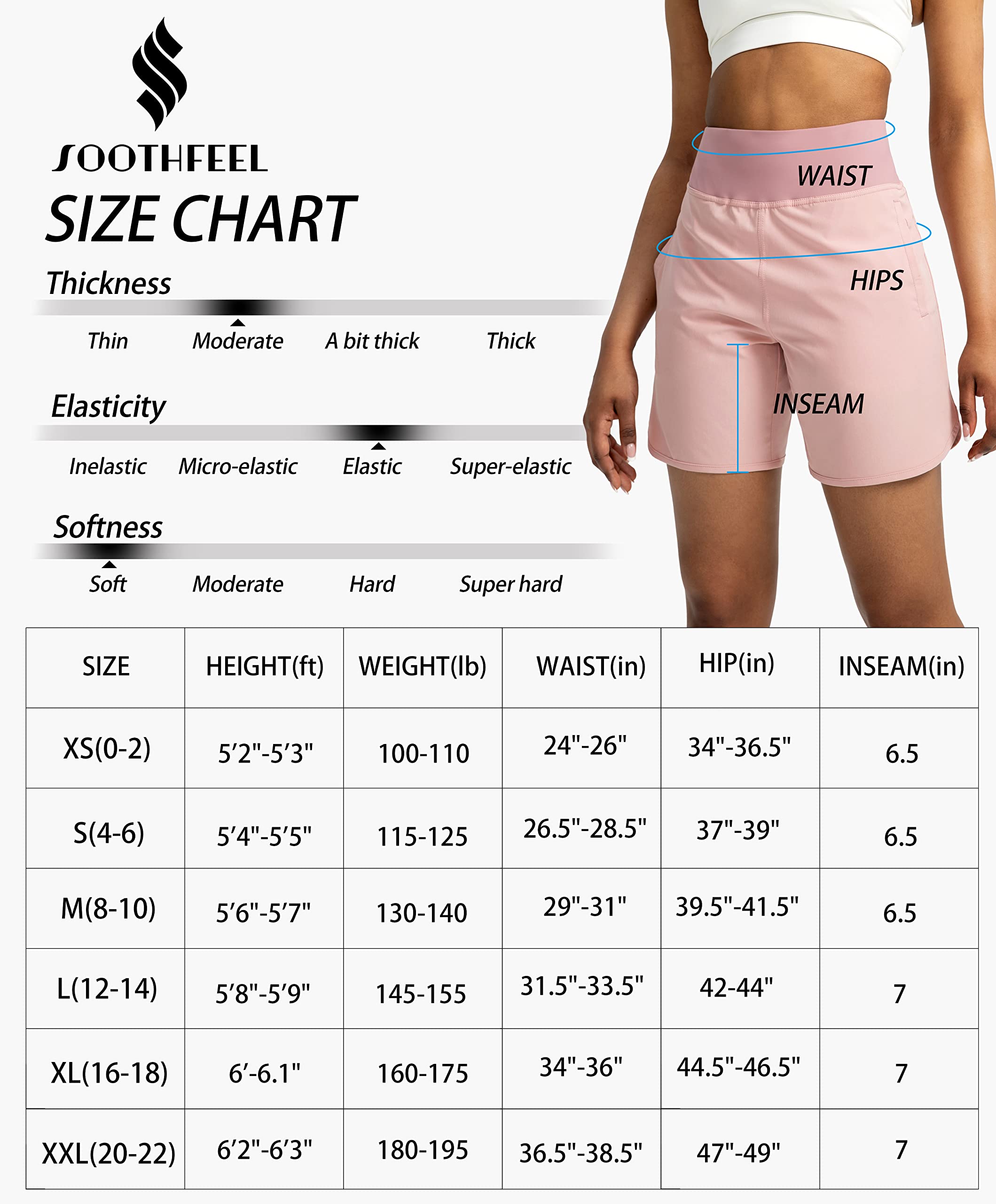 Soothfeel Women's Running Shorts with Zipper Pockets 7 Inch Long High Waisted Athletic Workout Gym Summer Shorts for Women (Navy, XXL