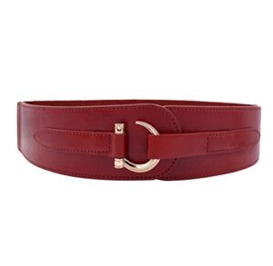 teeyee red leather belts elastic renaissance waist stretch retro belt vintage fashion medieval fashion hook belt medium