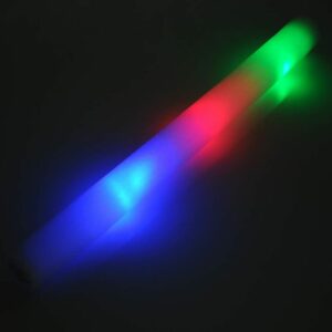 LED Foam Sticks,100Pcs Glow Sticks Bulk,18 Inch Multi Color Flashing Glow Batons, Strobes, 3 Flashing Modes - Party, DJ, Concerts, Festivals, Events, Promotions,Birthdays, Weddings