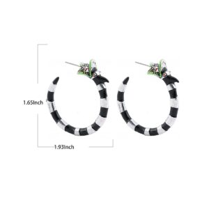 Coral Snake Earrings Halloween Sandworm Hoop Earrings for Women Men