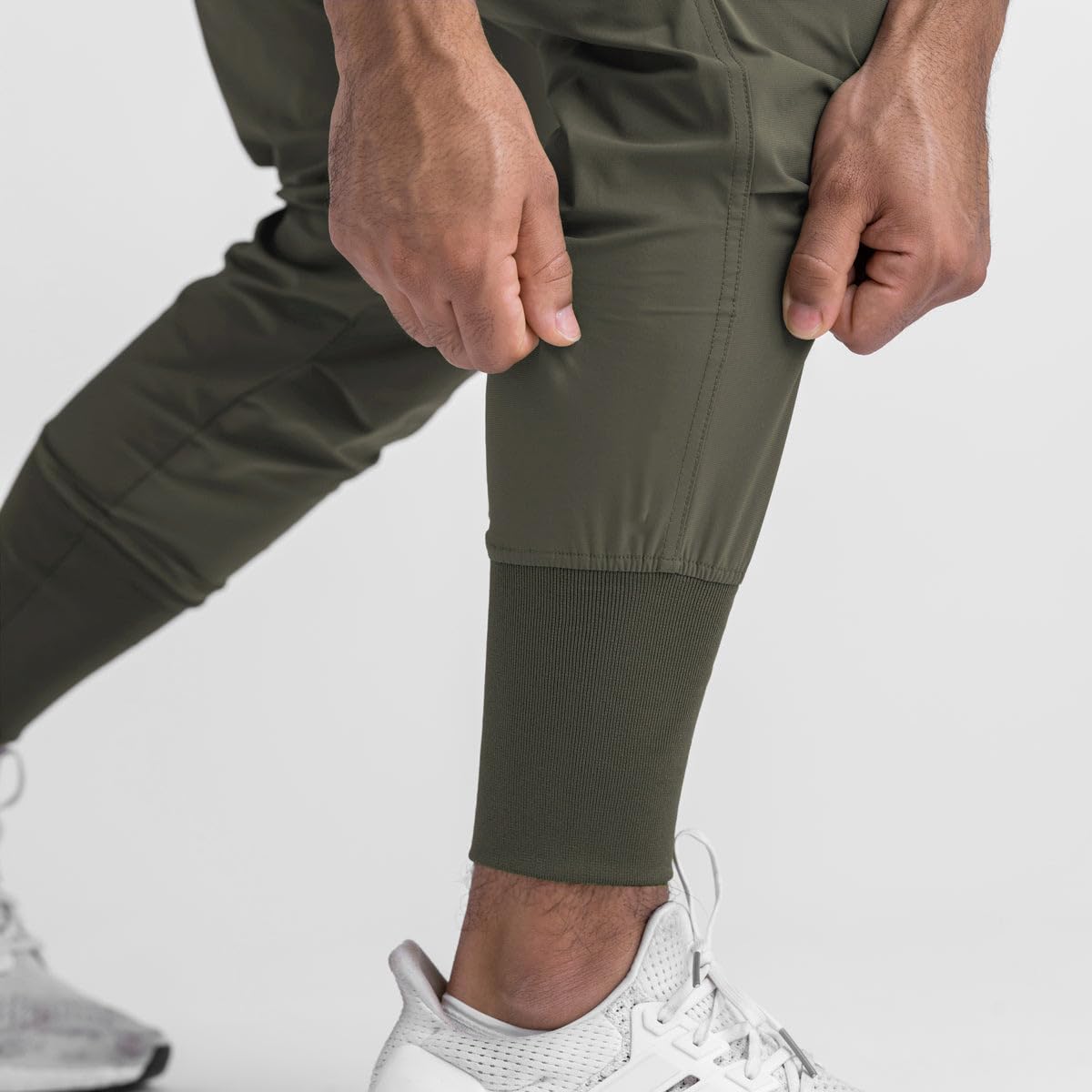 Muscle Killer Mens Running Jogger Pants Workout Athletic Sweatpants Lightweight Quick Dry Tapered Hiking Pants Sports Pants (Army Green, Large)