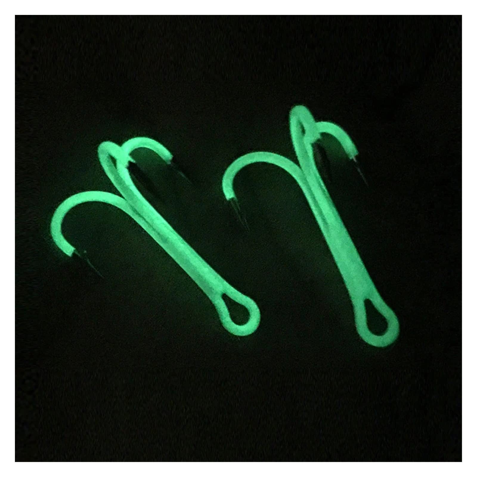 ZIYTEX 10PCS Luminous Fishing Hooks Fishhooks Fishing Accessories Hooks Glow in Night Fishing Baits Kit Lots Luminous Fishing Tackle Hook 2# 4# 6# 8# 10# Fishing Lures (Color : 10)