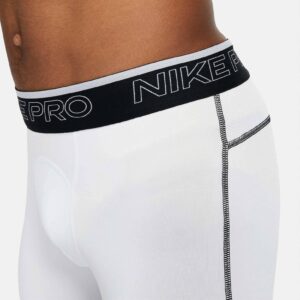 Nike Pro Dri-FIT Men's 3/4 Tights (Regular, White/Black, Medium)