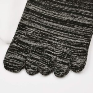 CaiDieNu Mens Toe Socks Cotton Athletic Running Five Finger Crew Socks