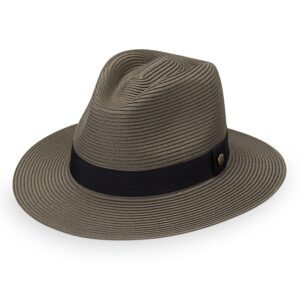 wallaroo palm beach fedora (olive, l/xl) – upf 50+ uv sun protection, wide brim, stylish design, adjustable size – classic sun hat for outdoor events, travel, and everyday wear