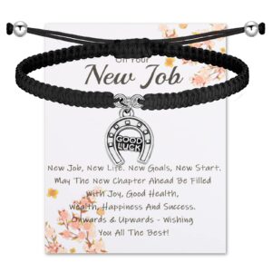 ujims congratulations on your new job gifts good luck rope message bracelet job promotion jewelry coworker leaving gift (good luck rope bracelet)