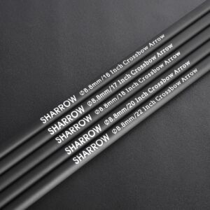 limaity Crossbow Arrow Shafts Carbon Arrow Shaft Bolts Short Bare Arrow Shaft 16 17 18 20 22 Inch DIY Hunting Archery with Aluminium Insert (22inch, Black)