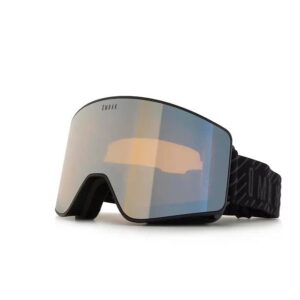 Ombak Ski Goggles - Sumatra 2.0 Black Frame & Orange Mirror Lens - Ski/Snowboard Goggles for Men, Women & Youth