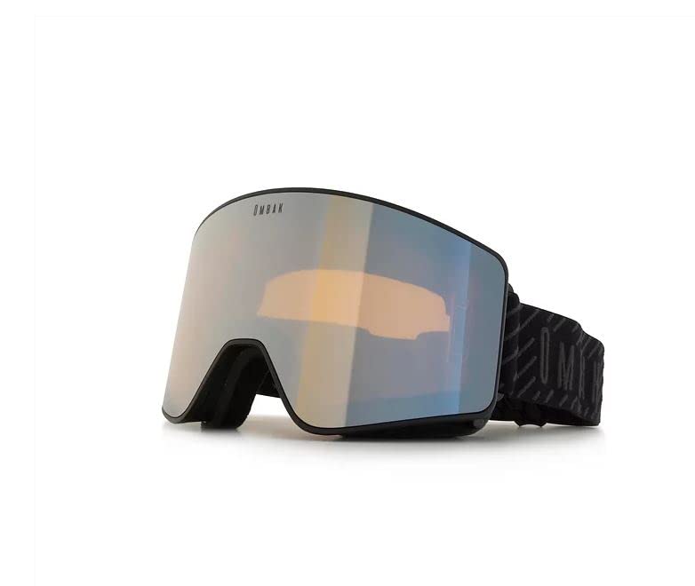 Ombak Ski Goggles - Sumatra 2.0 Black Frame & Orange Mirror Lens - Ski/Snowboard Goggles for Men, Women & Youth