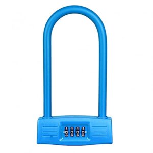 mguotp heavy duty anti-theft bicycles u lock bike combination lock combo gate lock for bicycle motorcycle password lock padlock, red (color : blue)