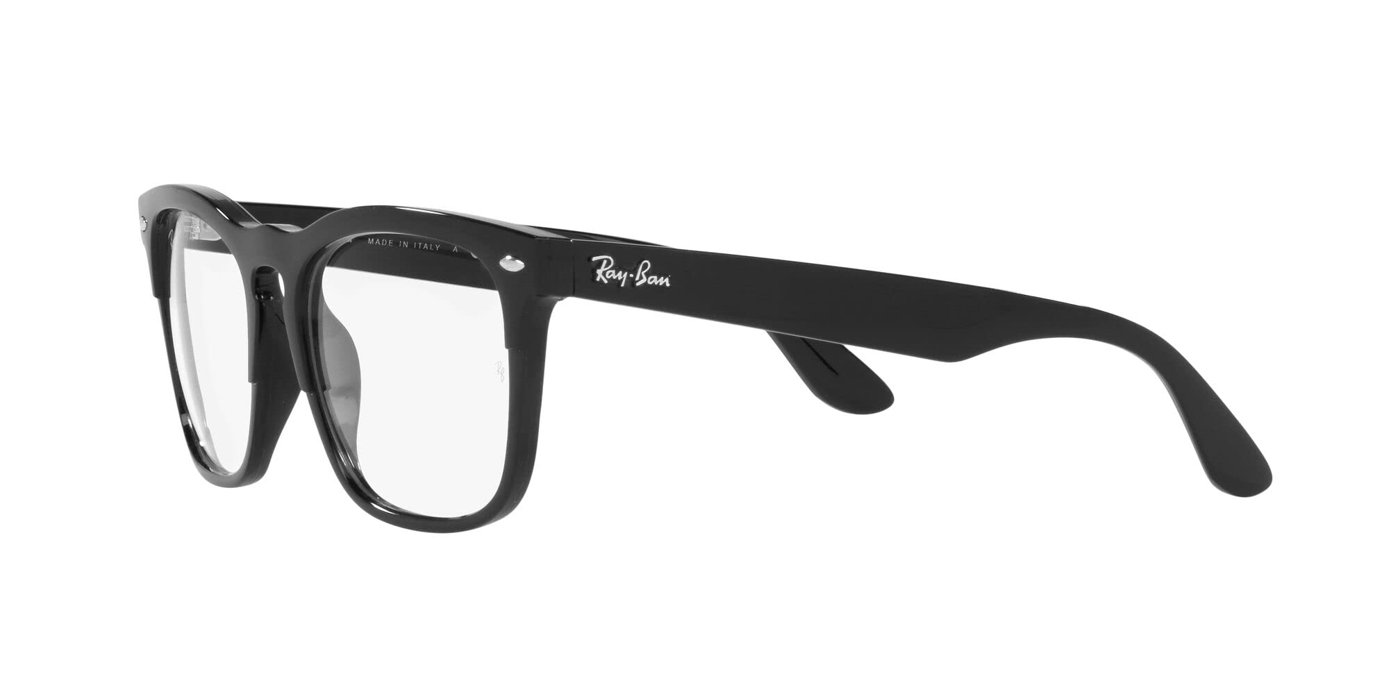 Ray-Ban RX4487V Steve Square Prescription Eyewear Frames, Black/Demo Lens, 54 mm