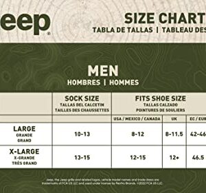 Jeep Wool Blend Trail Crew Socks-2 Pair Pack-Breathable, Cushioned Comfort, Khaki, Men's Shoe Size 8-12