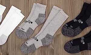 Jeep Men's Classic Cotton Socks-3 Pair Pack-Moisture Wicking and Cushioned Comfort, Gray, 8-12