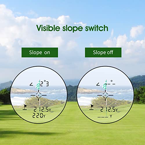 AquilaPro Golf Rangefinder with Slope and Flagpole Lock Vibration,Slope Switch for Golf Tournament Legal,650Yards,Rechargeable Battery,6X Magnification,Ranging/Scanning/Height/Speed Measurement