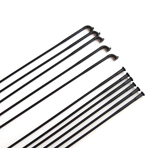 QIYUANMENGYI Bicycle Spokes Bicycle Spokes MTB Road Bike Straight Pull J-Bend Rays 14G Round Black Triple Butted Stainless (Color : Straight Pull 30pcs)