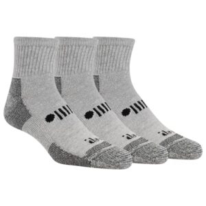 jeep men's classic cotton socks-3 pair pack-moisture wicking and cushioned comfort, gray, 8-12