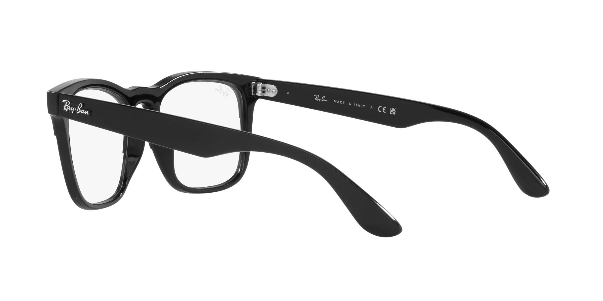 Ray-Ban RX4487V Steve Square Prescription Eyewear Frames, Black/Demo Lens, 54 mm