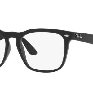 Ray-Ban RX4487V Steve Square Prescription Eyewear Frames, Black/Demo Lens, 54 mm