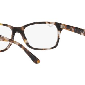 Ray-Ban RX5428 Square Prescription Eyewear Frames, Grey & Brown Havana/Demo Lens, 55 mm