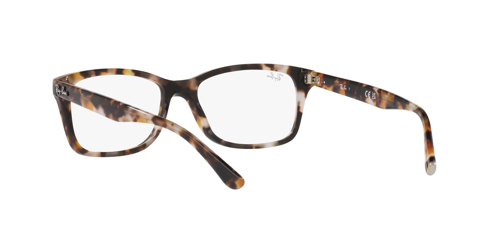 Ray-Ban RX5428 Square Prescription Eyewear Frames, Grey & Brown Havana/Demo Lens, 55 mm