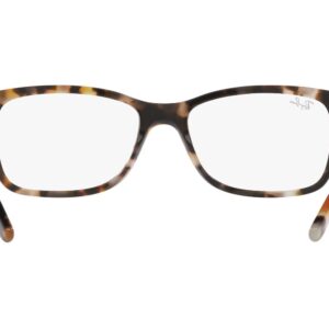 Ray-Ban RX5428 Square Prescription Eyewear Frames, Grey & Brown Havana/Demo Lens, 55 mm