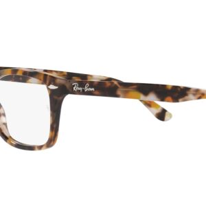 Ray-Ban RX5428 Square Prescription Eyewear Frames, Grey & Brown Havana/Demo Lens, 55 mm