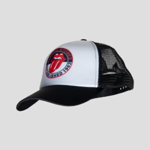 Rolling Stones The Est 1962 Mesh Trucker Hat Black White | Officially Licensed Merchandise