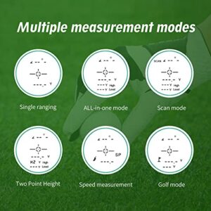 AquilaPro Golf Rangefinder with Slope and Flagpole Lock Vibration,Slope Switch for Golf Tournament Legal,650Yards,Rechargeable Battery,6X Magnification,Ranging/Scanning/Height/Speed Measurement