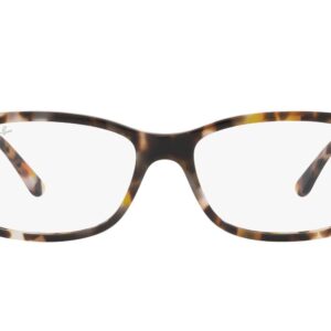 Ray-Ban RX5428 Square Prescription Eyewear Frames, Grey & Brown Havana/Demo Lens, 55 mm