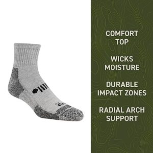 Jeep Men's Classic Cotton Socks-3 Pair Pack-Moisture Wicking and Cushioned Comfort, Gray, 8-12