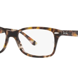 Ray-Ban RX5428 Square Prescription Eyewear Frames, Grey & Brown Havana/Demo Lens, 55 mm