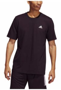 adidas men's aeroready designed 2 move sport stretch tee, black/white, x-large