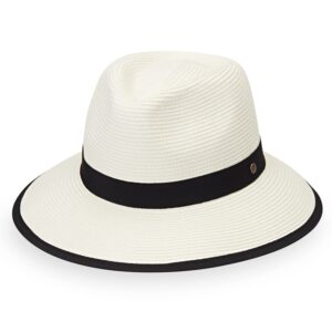 wallaroo women’s petite gabi fedora – upf 50+ – lightweight – adjustable – packable – extra small – ivory