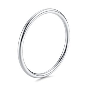 milacolato 1mm thin ring 925 sterling silver rings stacking knuckle pinky thumb ring size 7