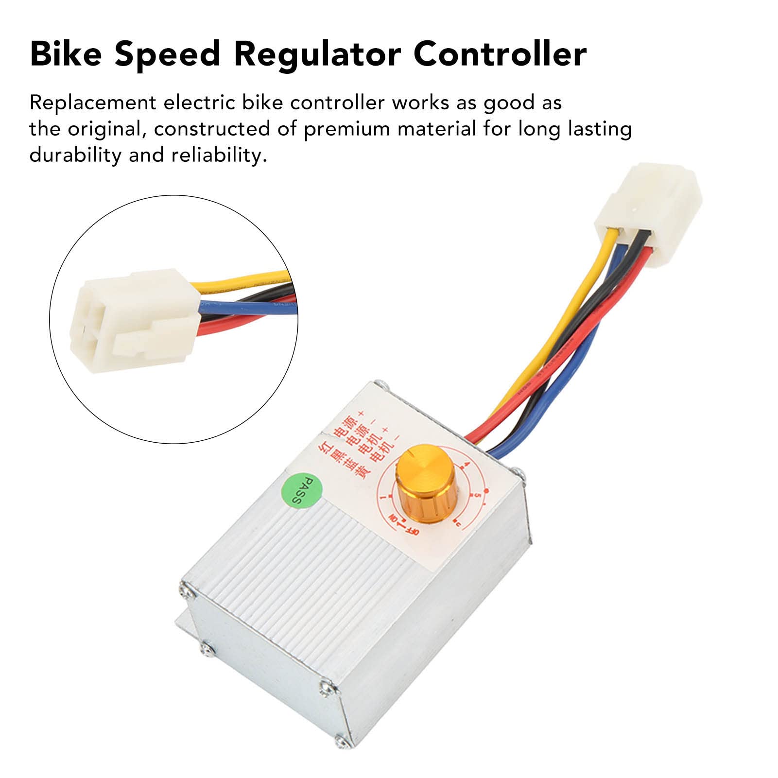 RiToEasysports 12V 250W Electric Bike Speed Controller with Charging Port for Tricycle Motorcycles Electric Modification Accessories