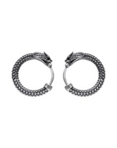 coppertist.wu ouroboros earrings small huggie hoop earrings 925 sterling silver earrings hypoallergenic for men women