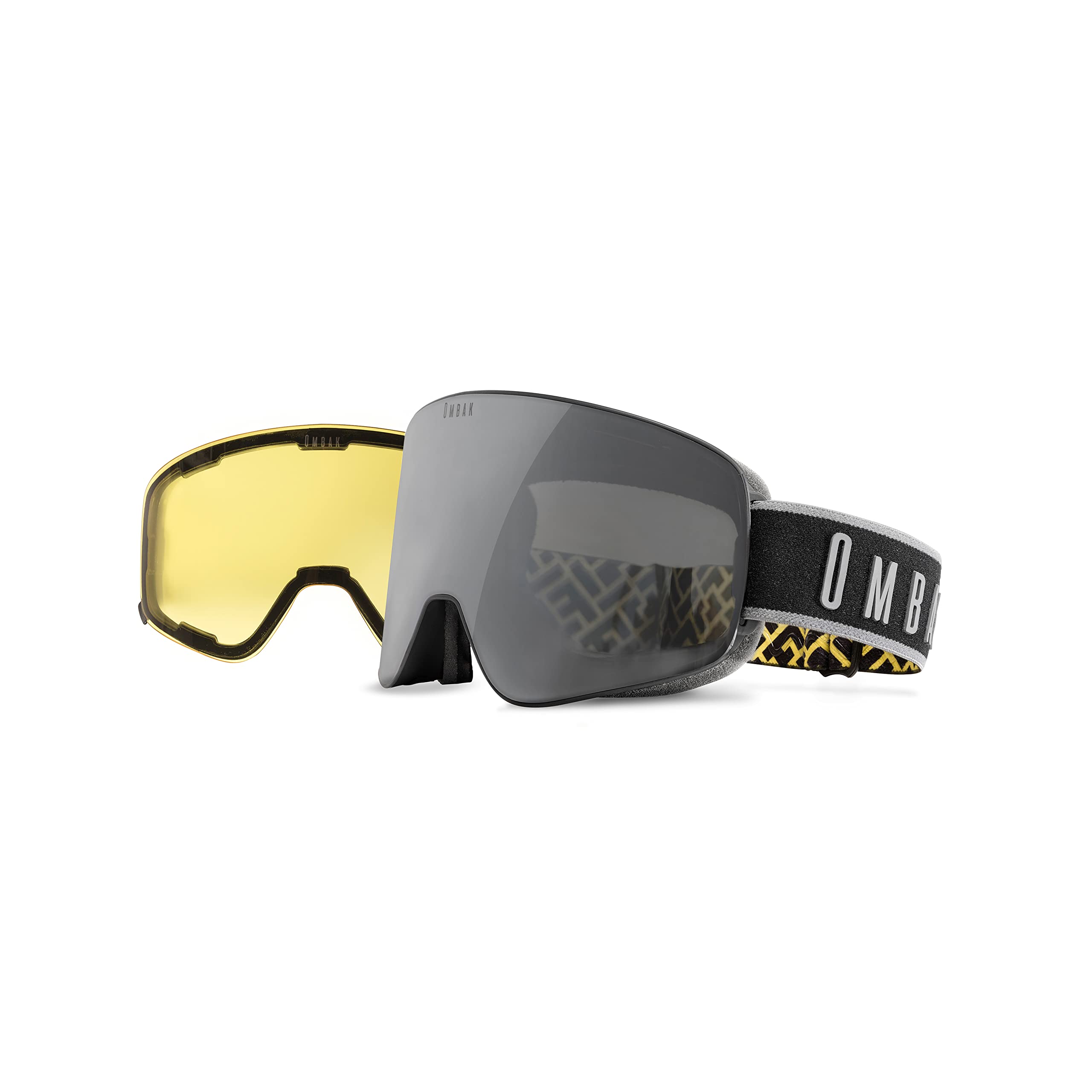 Ombak Ski Goggles - Mentawai Black Ski/Snowboard Goggles for Men, Women & Youth - Magnetic interchangeable lens system