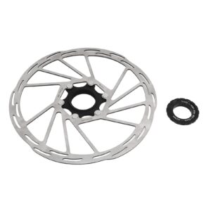 Bike Disc Brake Rotor, 203mm Disc Brake Rotor with Center Lock Adapter, Disc Brake Conversion Accessories Parts for Road Bike Mountain Bike for Disc Brake Hub with Center Lock