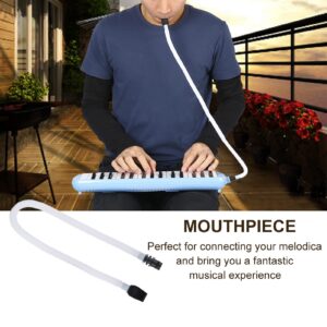 Melodica Tube Long Melodica Mouthpiece Tube, Flexible ABS Melodica Tube Set, 22.4 Inches Long Melodica Tube with Mouthpiece, Short Long Melodica Tube Mouth piece for 32/37 Keys