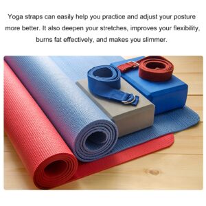 uxcell Yoga Strap-6FT Long Stretch Band with 2 Durable D-Ring for Yoga Pilates Stretch Workout, Blue