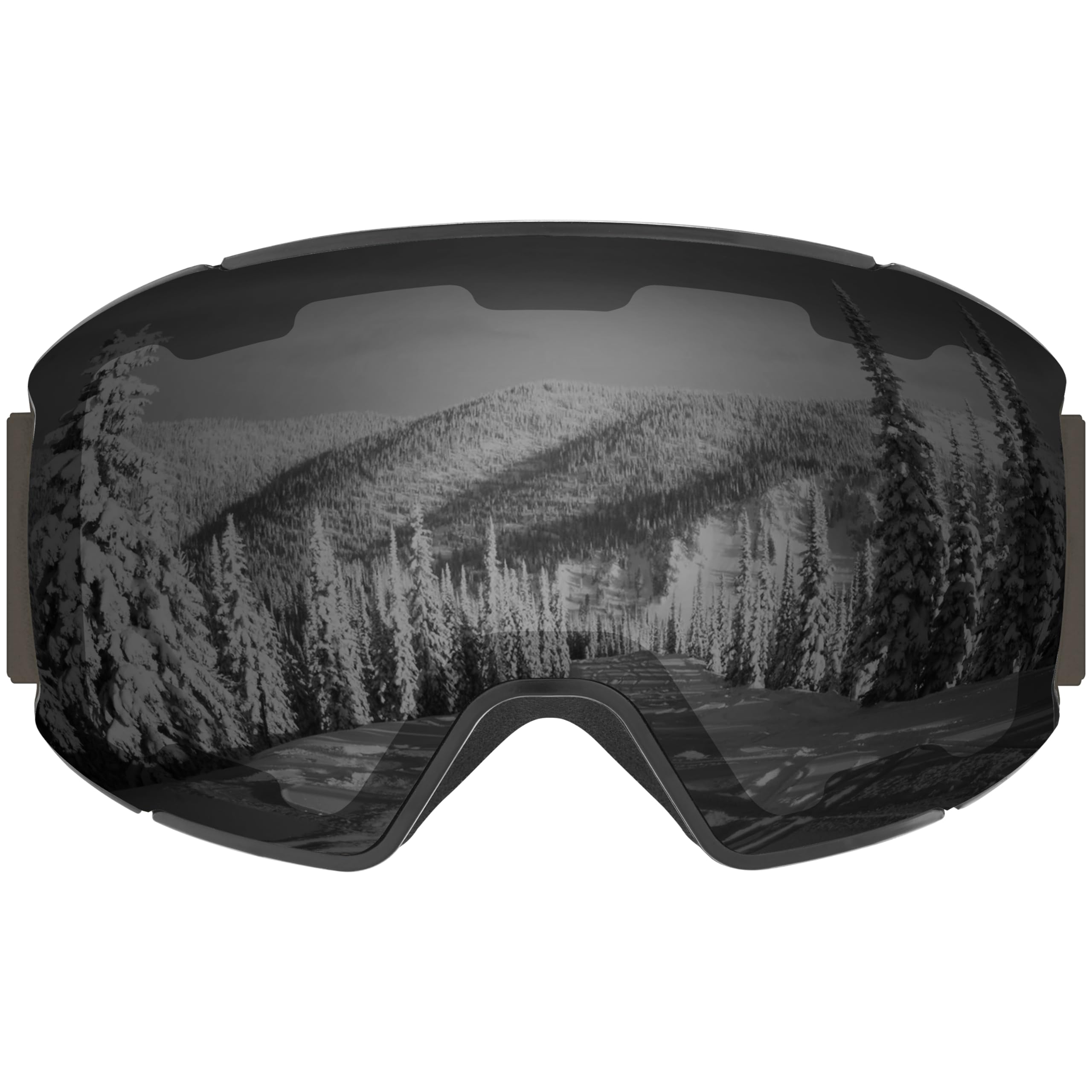 Retrospec Zenith Ski Goggles for Men and Women Over Glasses, UV Protection, Anti-Fog, Scratch Resistant Snow Goggles for Skiing and Snowboarding