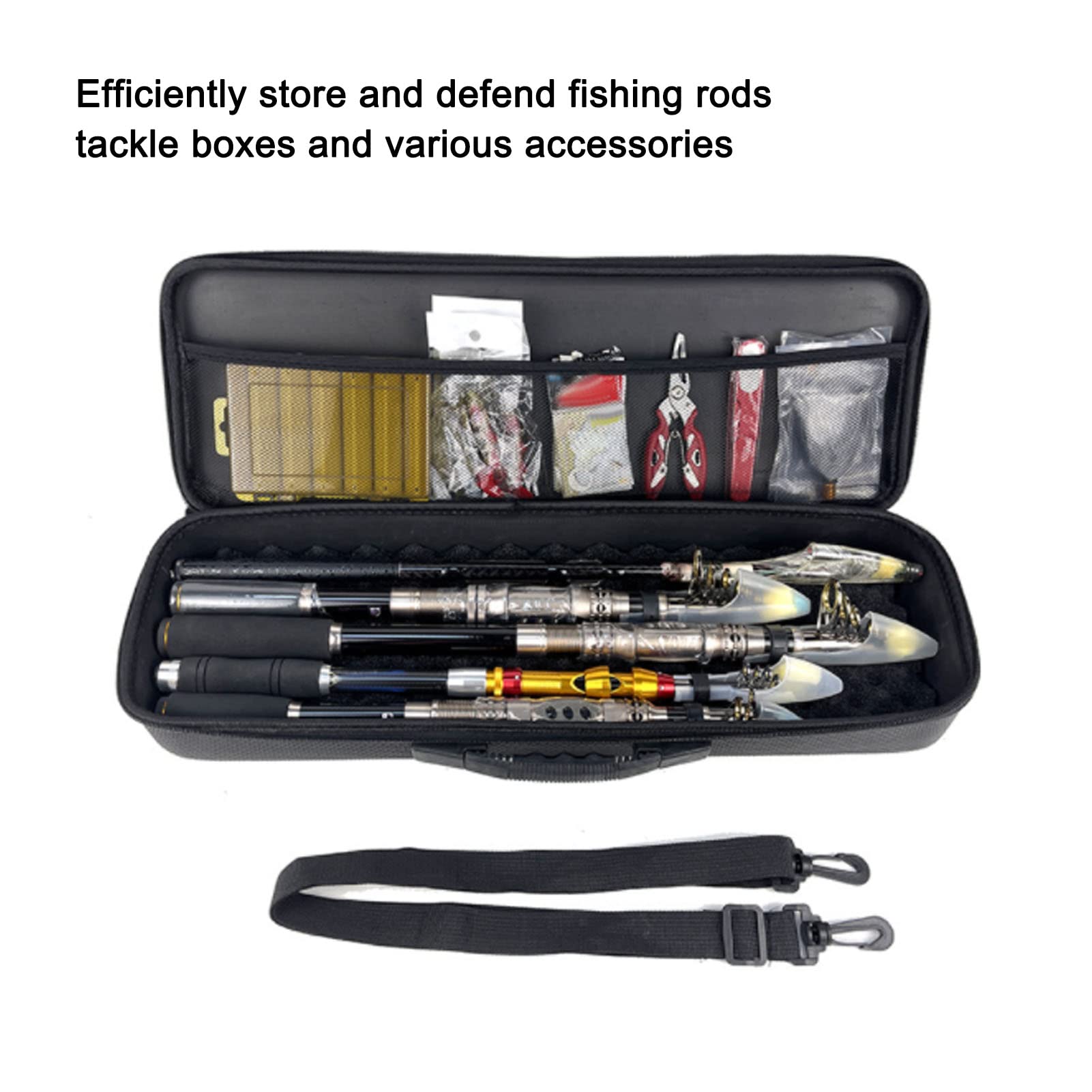 RiToEasysports Fishing Tackle Storage Bag, Lightweight Waterproof Multifunctional Fishing Tool Bag with Shoulder Straps Fishing Rod and Its Accessories