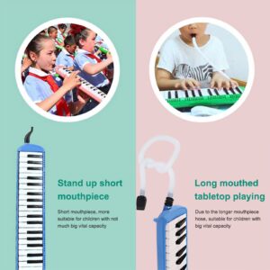 Melodica Tube Long Melodica Mouthpiece Tube, Flexible ABS Melodica Tube Set, 22.4 Inches Long Melodica Tube with Mouthpiece, Short Long Melodica Tube Mouth piece for 32/37 Keys