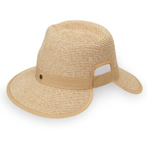 Wallaroo Women’s Petite Gabi Fedora – UPF 50+ – Lightweight – Adjustable – Packable – Extra Small – Beige